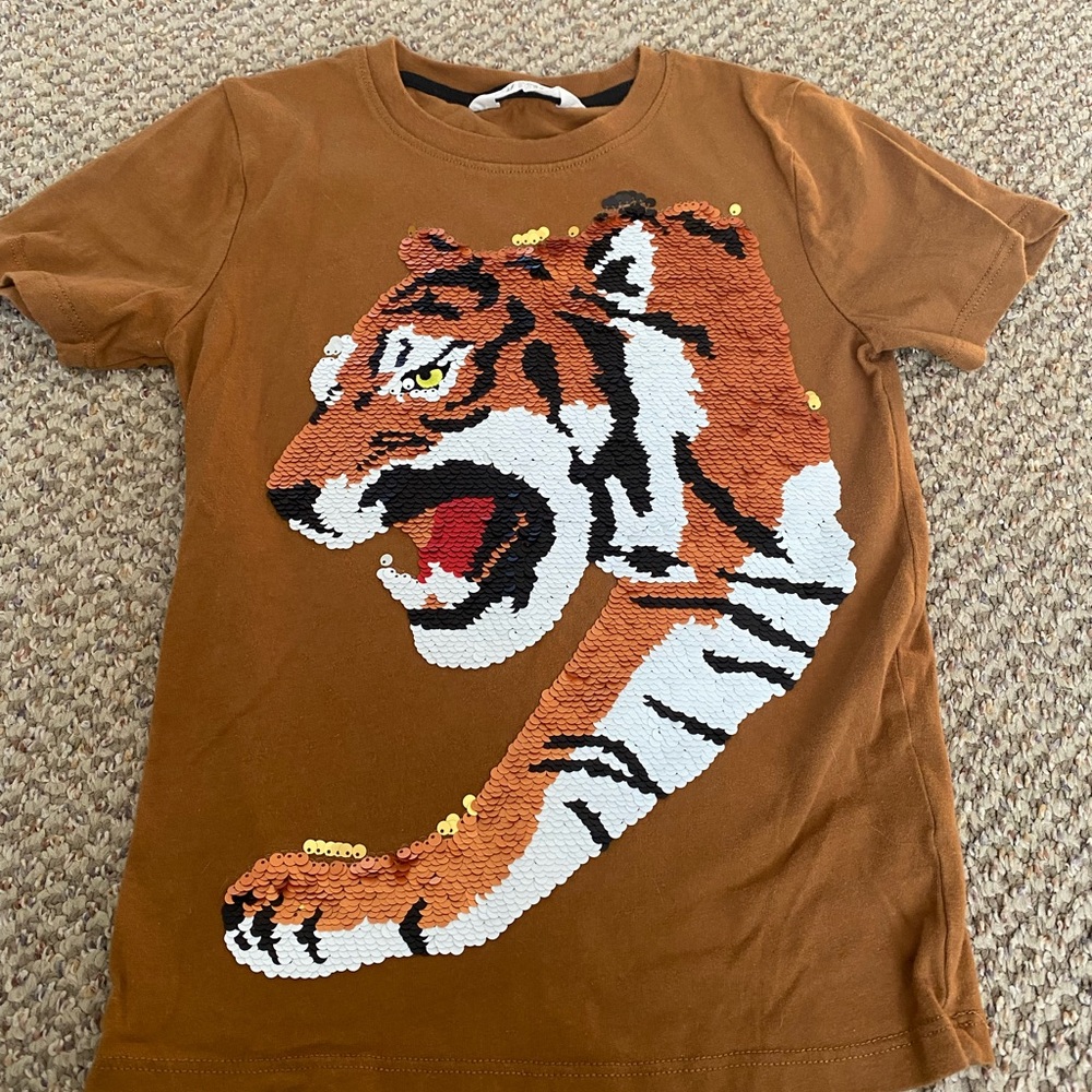 Tiger tshirt, reversible sequence
